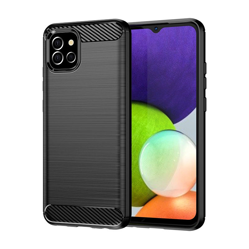 Carbon Case Flexible Hülle für Samsung A03S EU (166,5) schwarz