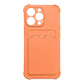 Card Armor Case Pouch Cover für iPhone 11 Pro Max Card Wallet Silikon Air Bag Armor Cover Orange
