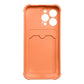 Card Armor Case Pouch Cover für iPhone 13 Pro Card Wallet Silikon Air Bag Armor Case Orange