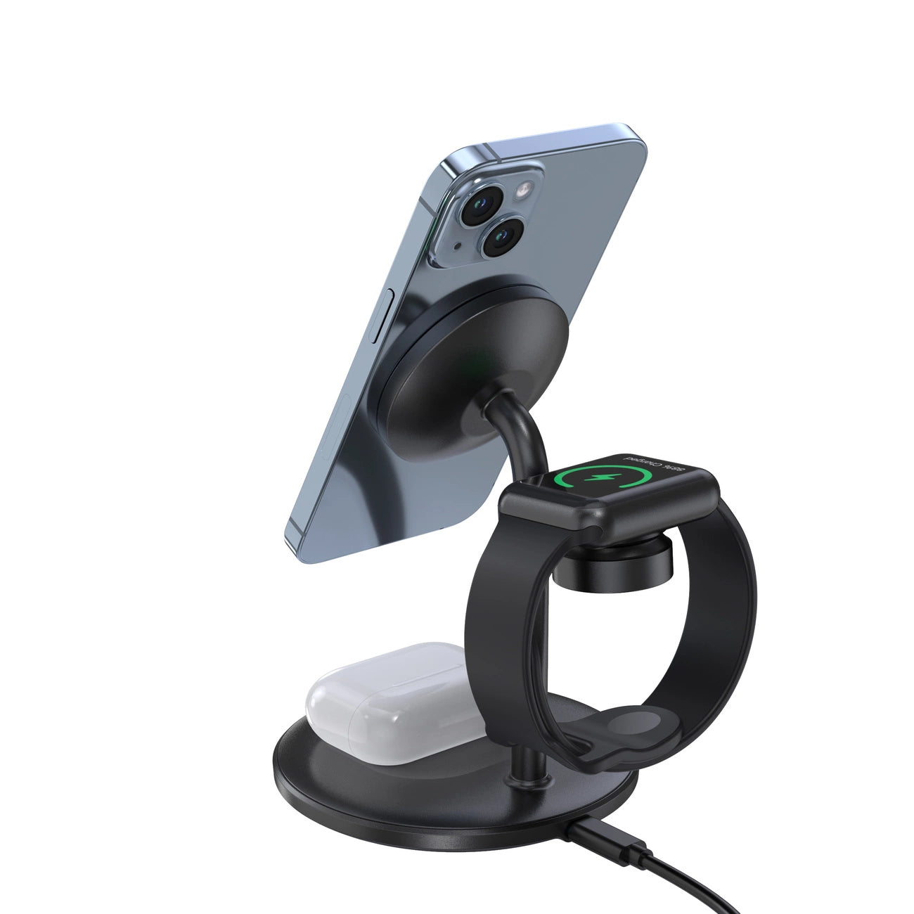 Choetech 3in1 induktive Ladestation iPhone 12/13/14, AirPods Pro, Apple Watch schwarz (T585-F)