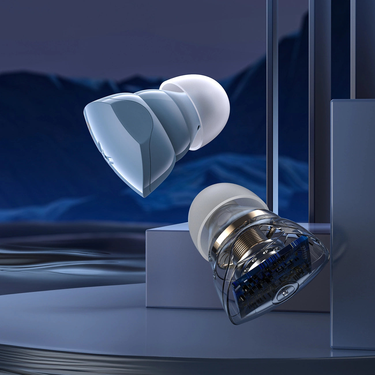 Choetech BH-T22 LightAura VocalSound kabellose TWS Bluetooth 5.3 Kopfhörer – blau