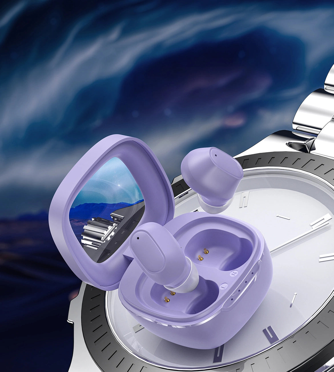 Choetech MEMS kabellose TWS Bluetooth 5.3 Kopfhörer – Lila