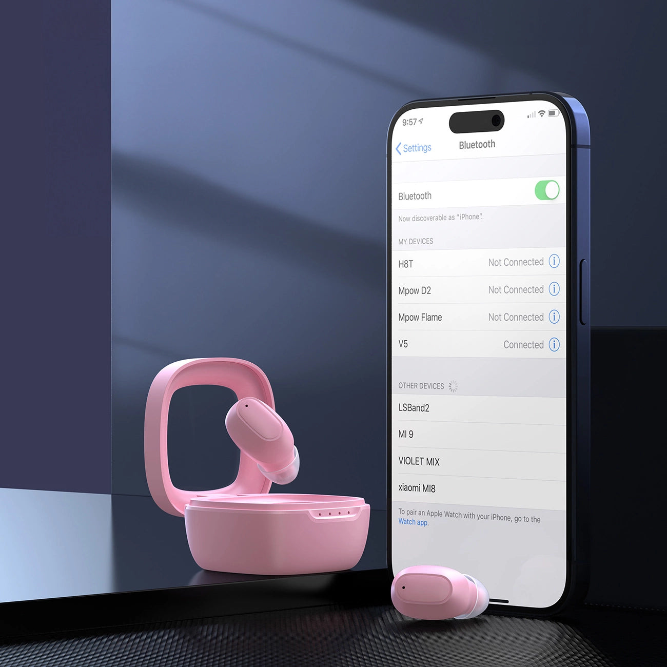 Choetech MEMS kabellose TWS Bluetooth 5.3 Kopfhörer – Pink