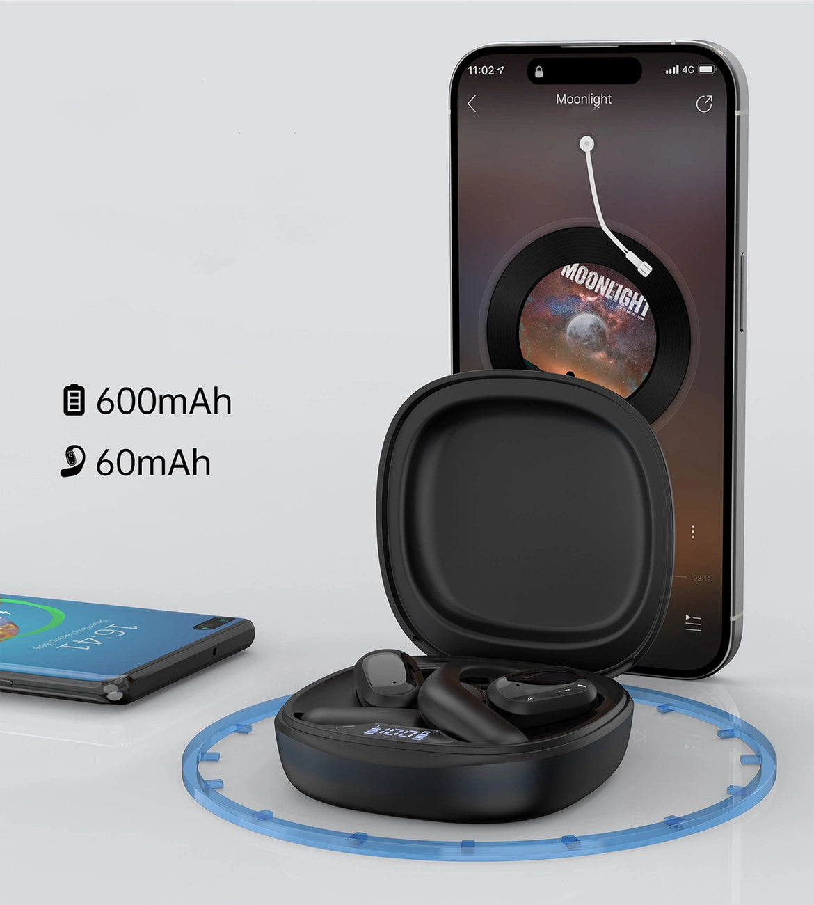 Choetech OWS kabellose TWS Bluetooth 5.3 Kopfhörer – Schwarz