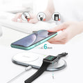 Choetech Qi 2in1 kabelloses Ladegerät für Smartphones / Apple Watch mit Standfuß (MFI) USB Typ C weiß (T317)