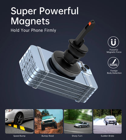 Choetech T204-F magnetische Autohalterung mit 15 W kabellosem Laden – Schwarz