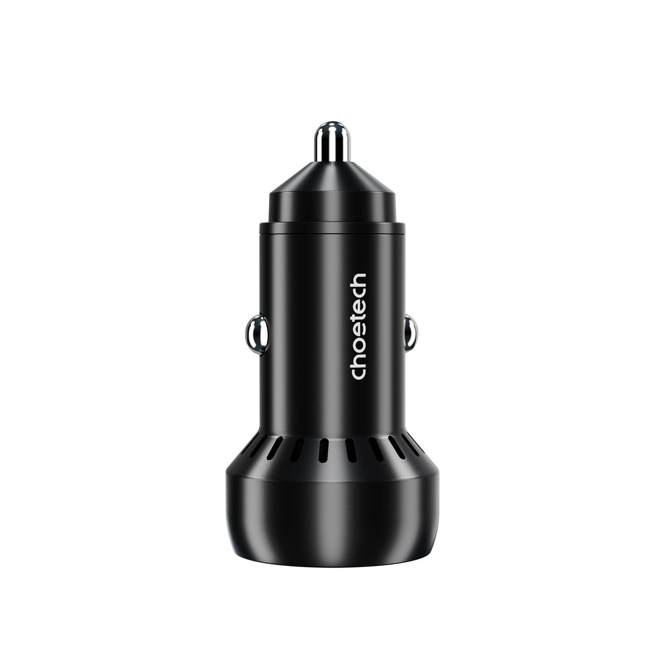Choetech TC0014 USB-C USB-A PD 60W Autoladegerät mit LED-Hintergrundbeleuchtung – Schwarz