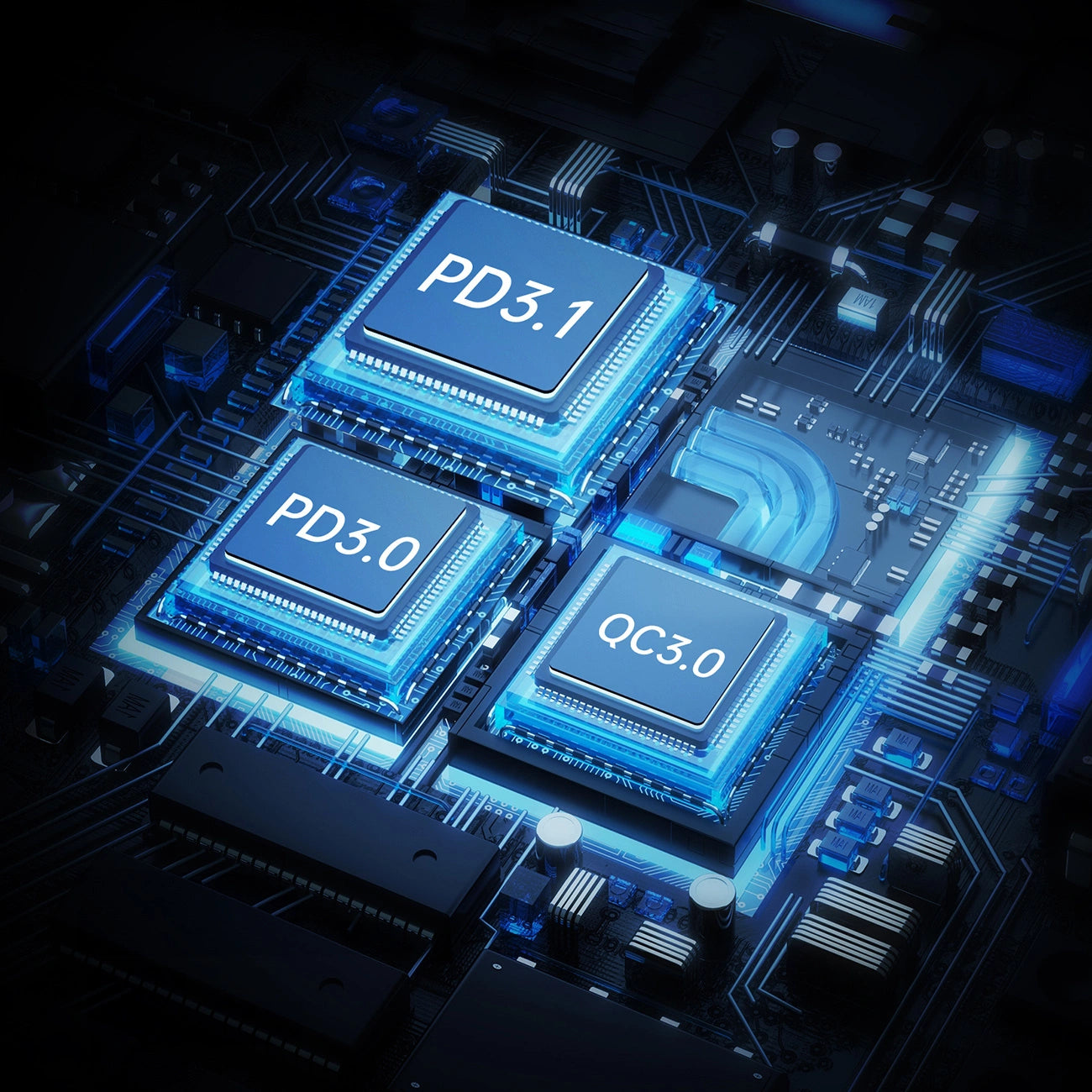 Choetech TC0024 Autoladegerät 160W 2x USB-C PD 3.1 1x USB-A - Schwarz