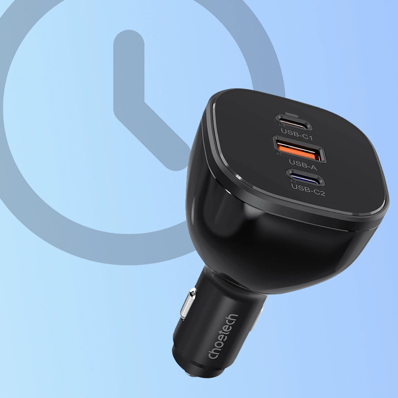 Choetech TC0024 Autoladegerät 160W 2x USB-C PD 3.1 1x USB-A - Schwarz