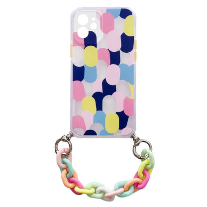 Color Chain Case Gel flexible elastische Hülle mit Kettenanhänger für iPhone 13 Pro Max mehrfarbig (1)