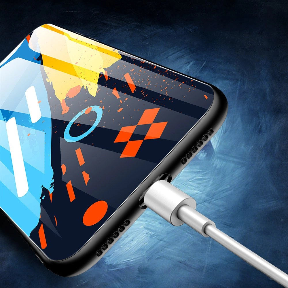 Color Glass Case Handyhülle Schutzhülle aus Panzerglas für iPhone 11 Pro Max pattern 2