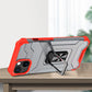 Crystal Ring Case robuste Kickstand TPU/PC Panzer Handyhülle Hard Case für iPhone 12 mini rot