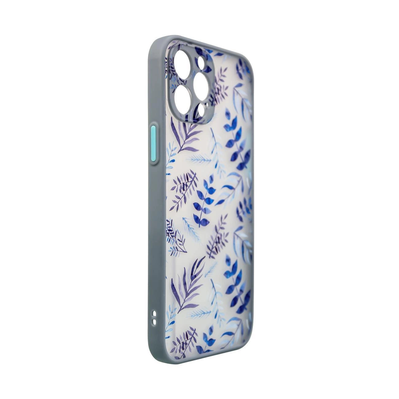 Design Case für iPhone 12 Pro Max Flower Case dunkelblau