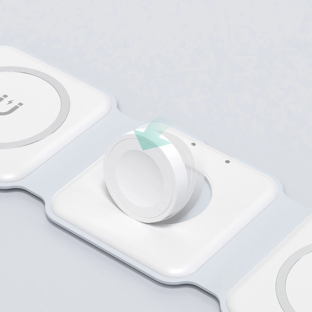 Dudao A11N 15W 3in1 induktives Ladegerät - Weiß + USB-C / USB-C-Kabel