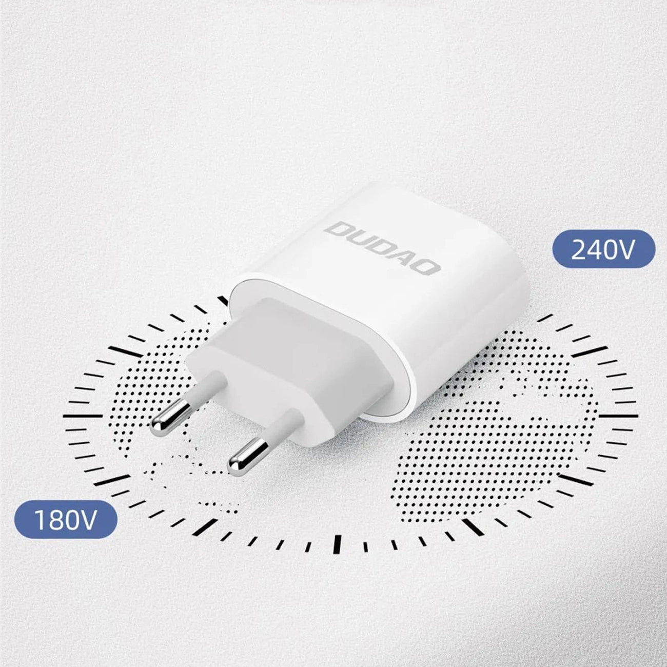 Dudao A14EUC PD 20W USB-C Wandladegerät mit Kabel – Weiß