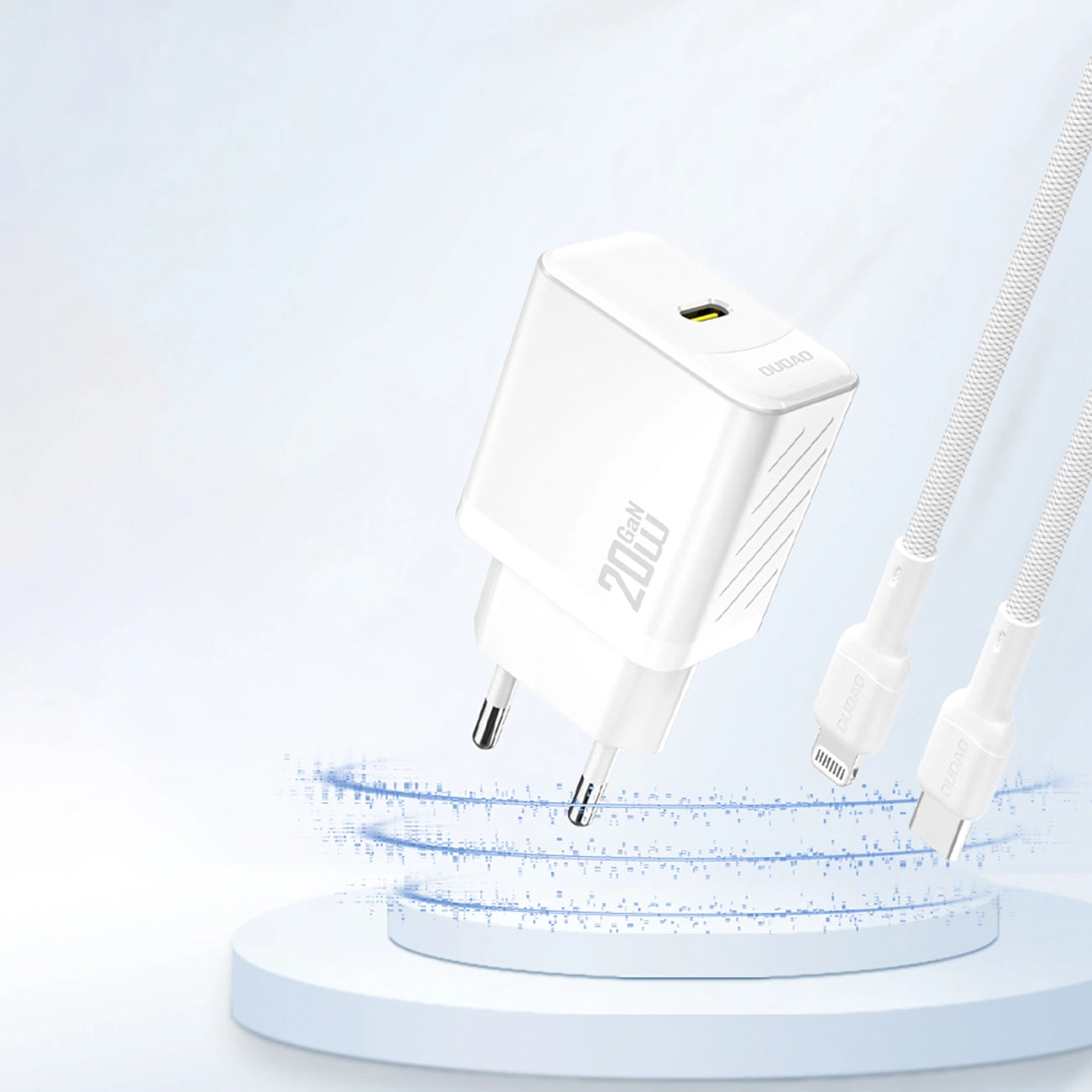 Dudao A26 PD20W GaN USB-C Ladegerät - Weiß