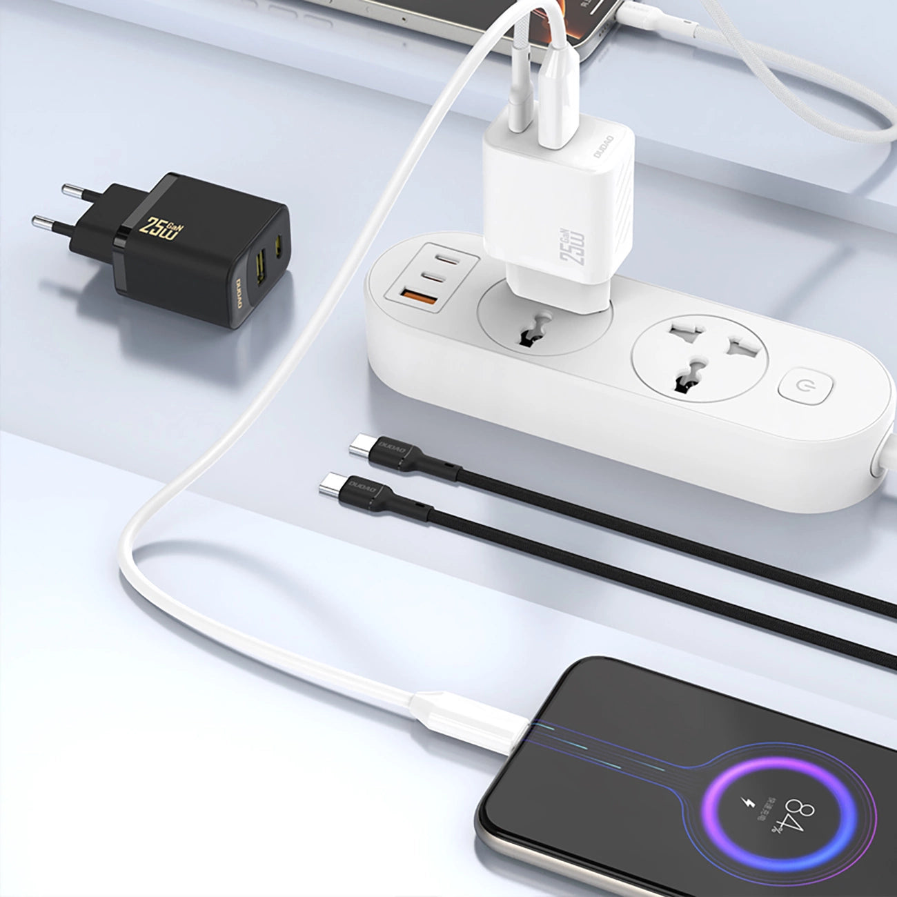 Dudao A27 25W GaN USB-C Wandladegerät - Schwarz