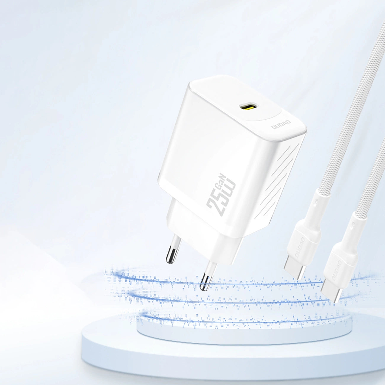 Dudao A27 25W GaN USB-C Wandladegerät - Weiß