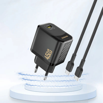 Dudao A28 45W GaN USB-C Wandladegerät - Schwarz