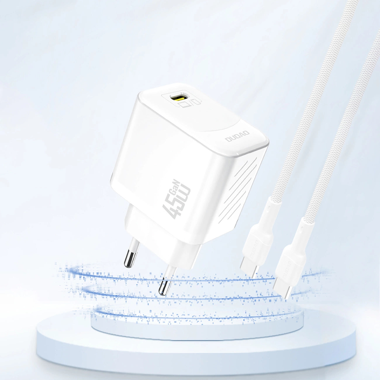 Dudao A28 45W GaN USB-C Wandladegerät - Weiß