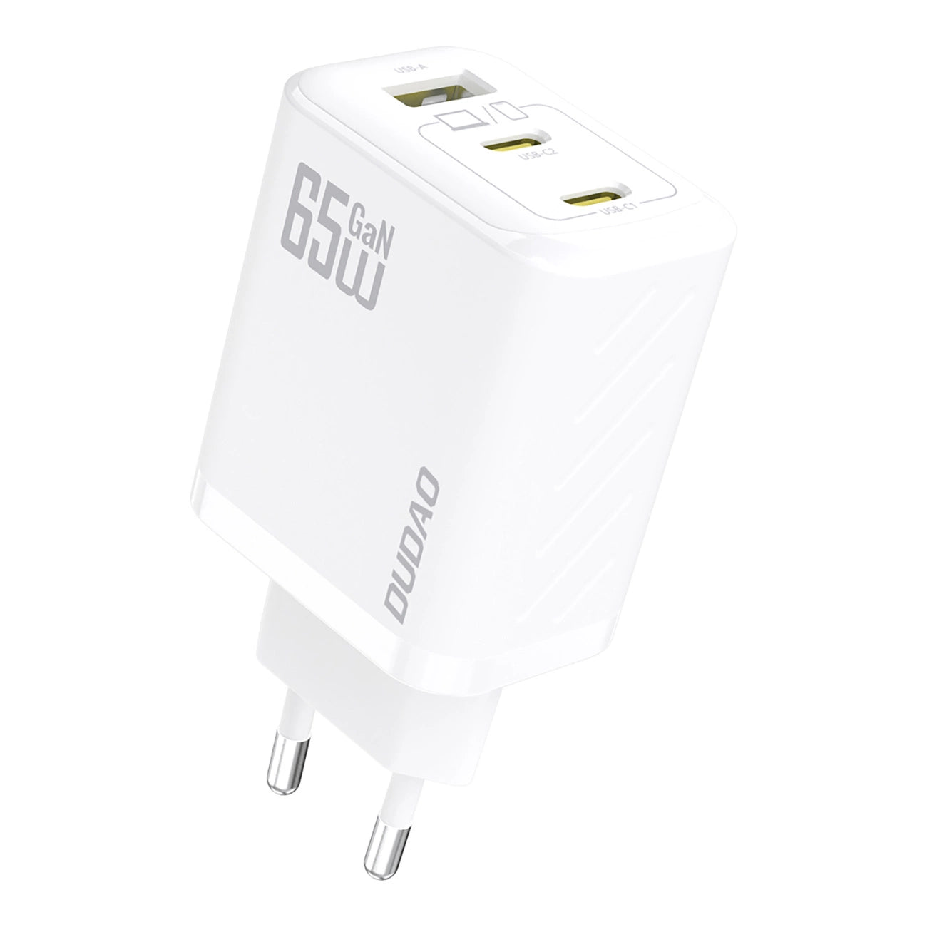 Dudao A29 65W GaN Wandladegerät 2 x USB-C + 1 x USB-A - Weiß