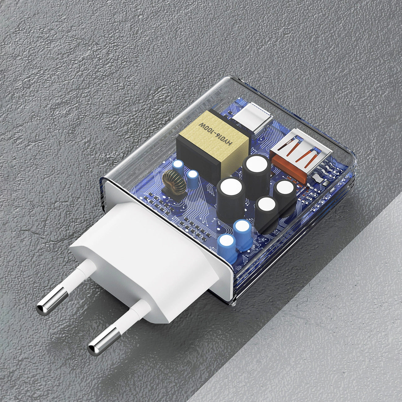 Dudao A30EUT 30W GaN-Wandladegerät USB-A / USB-C + USB-C - USB-C-Kabel - Weiß