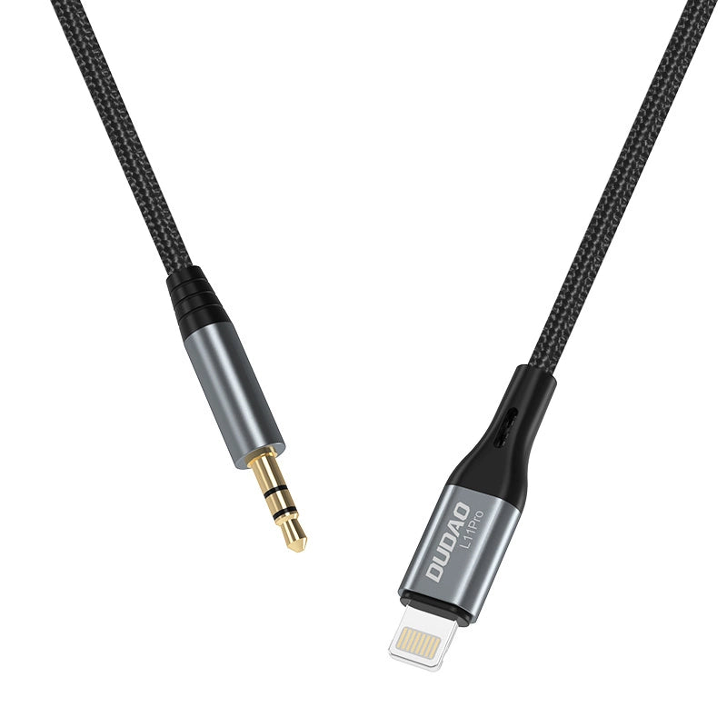Dudao Audiokabel Lightning - Miniklinke 3,5 mm 1 m grau (L11PRO)