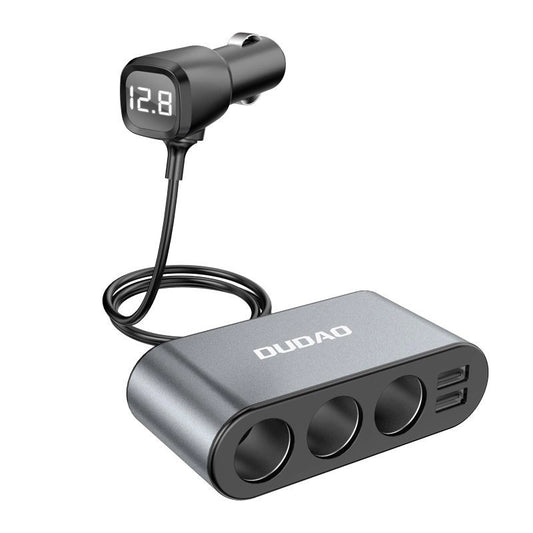 Dudao Autoladegerät 2x USB / 3x Zigarettenanzünder-Splitter schwarz (R1Pro schwarz)