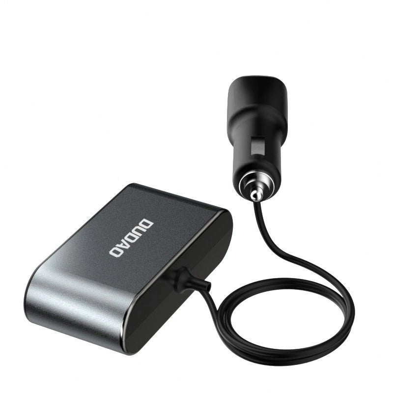 Dudao Autoladegerät 2x USB / 3x Zigarettenanzünder-Splitter schwarz (R1Pro schwarz)