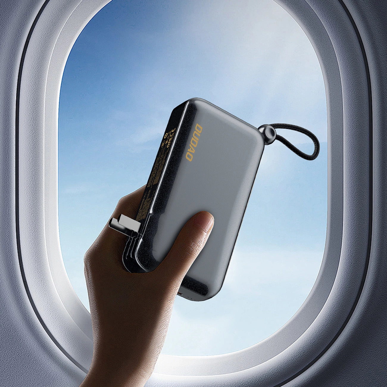 Dudao K25 2in1 10000 mAh Powerbank-Ladegerät mit 3 Steckern – Grau