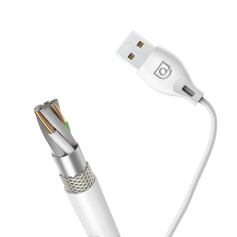 Dudao Kabel Micro USB Kabel 2.4A 1m weiß (L4M 1m weiß)
