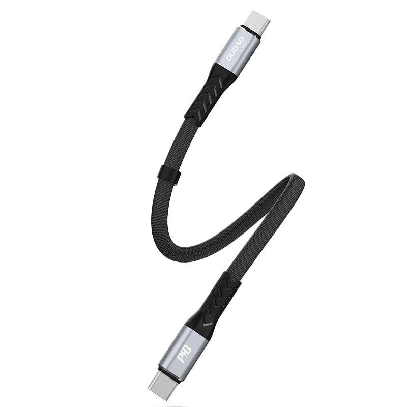 Dudao L10C USB-C – USB-C PD-Kabel 100 W 5 A 0,23 m – Schwarz