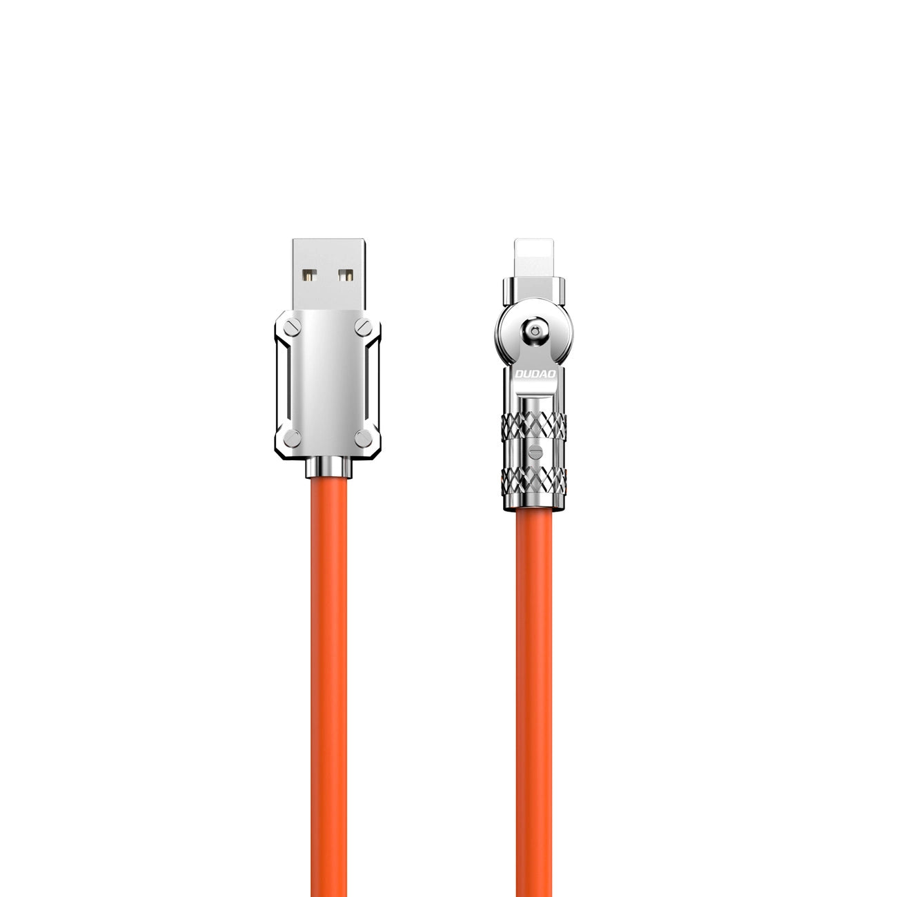 Dudao L24AL USB-A – Lightning Winkelkabel mit 180°-Drehung 30 W 1 m – Orange