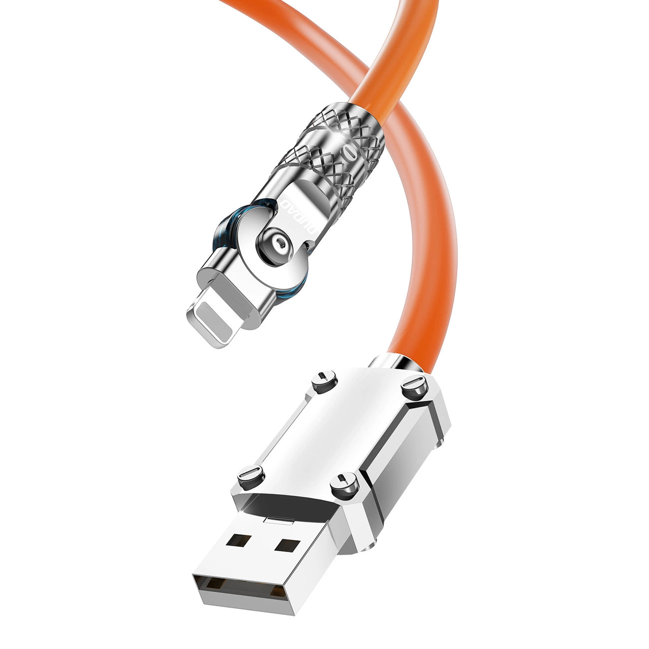 Dudao L24AL USB-A – Lightning Winkelkabel mit 180°-Drehung 30 W 1 m – Orange