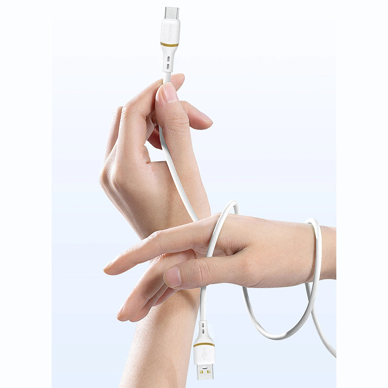 Dudao L25T USB-A - USB-C Silikonkabel 5A 1m - Weiß