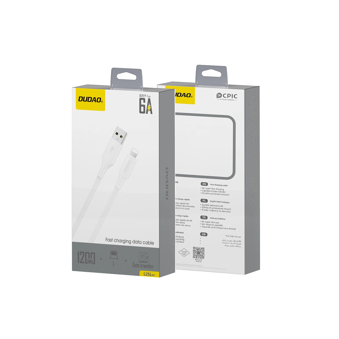 Dudao L2sL USB-A - Lightning 6A Kabel 1,2 m - Weiß