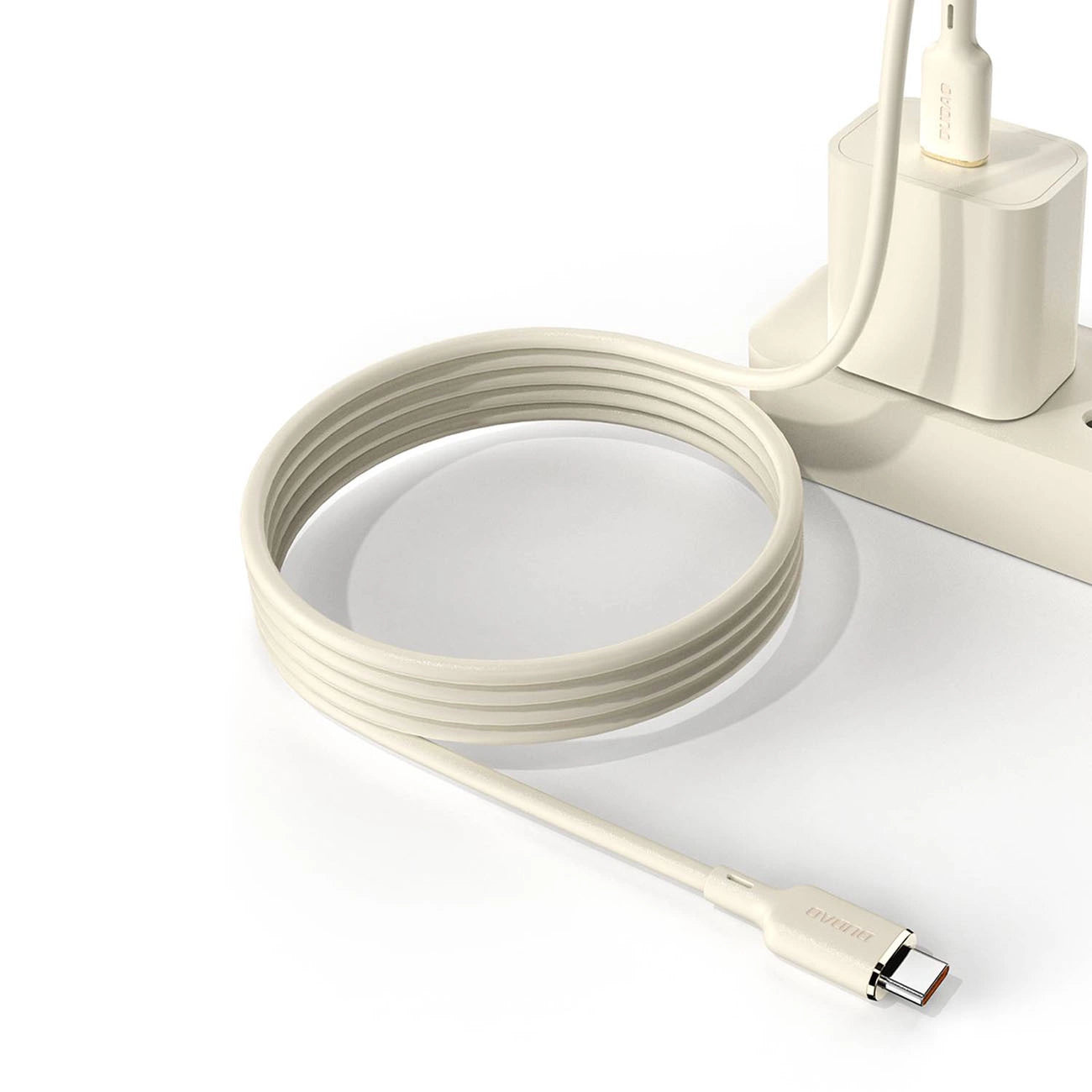Dudao L7SCC USB-C – USB-C-Kabel 100 W 1 m – Beige
