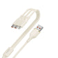 Dudao L7SE 3in1 USB-A - 2x USB-C / Lightning 66W Kabel 1,2m - beige