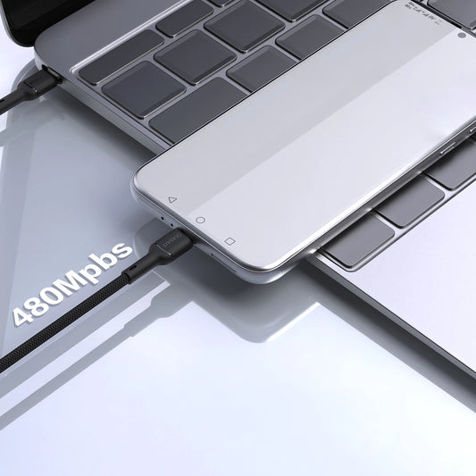 Dudao L9C 65W USB-C - USB-C 1m Kabel - Schwarz