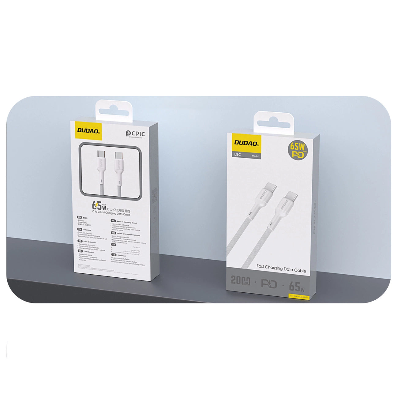 Dudao L9C 65W USB-C - USB-C Kabel 1m - Weiß