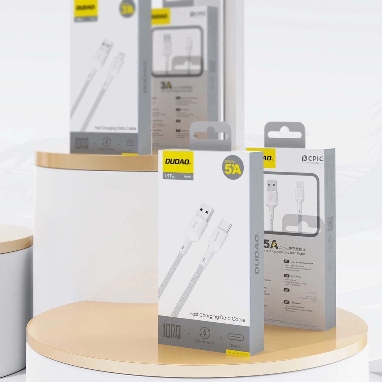 Dudao L9T 5A USB-A - USB-C Kabel 1m - Weiß