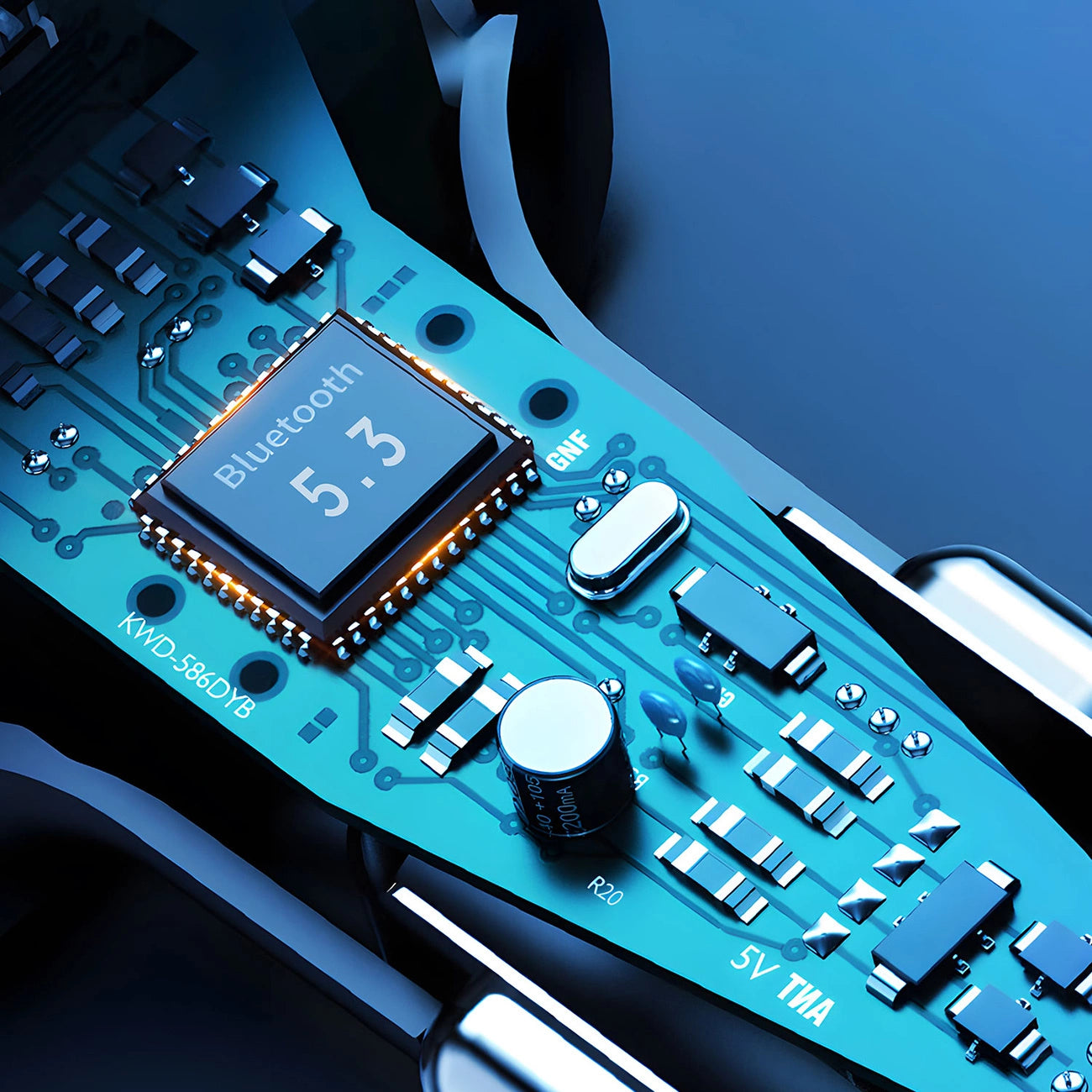 Dudao R2PRO+ Sender mit PD25W Bluetooth 5.3 RGB-Ladeanschlüssen - Schwarz und Silber