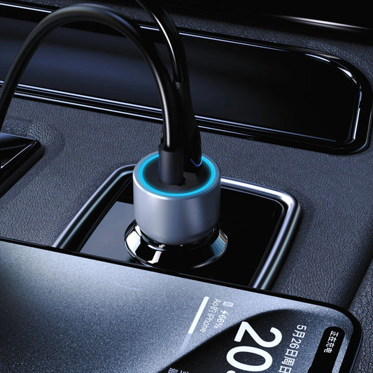 Dudao R4T 25W USB-A / USB-C Autoladegerät - Grau