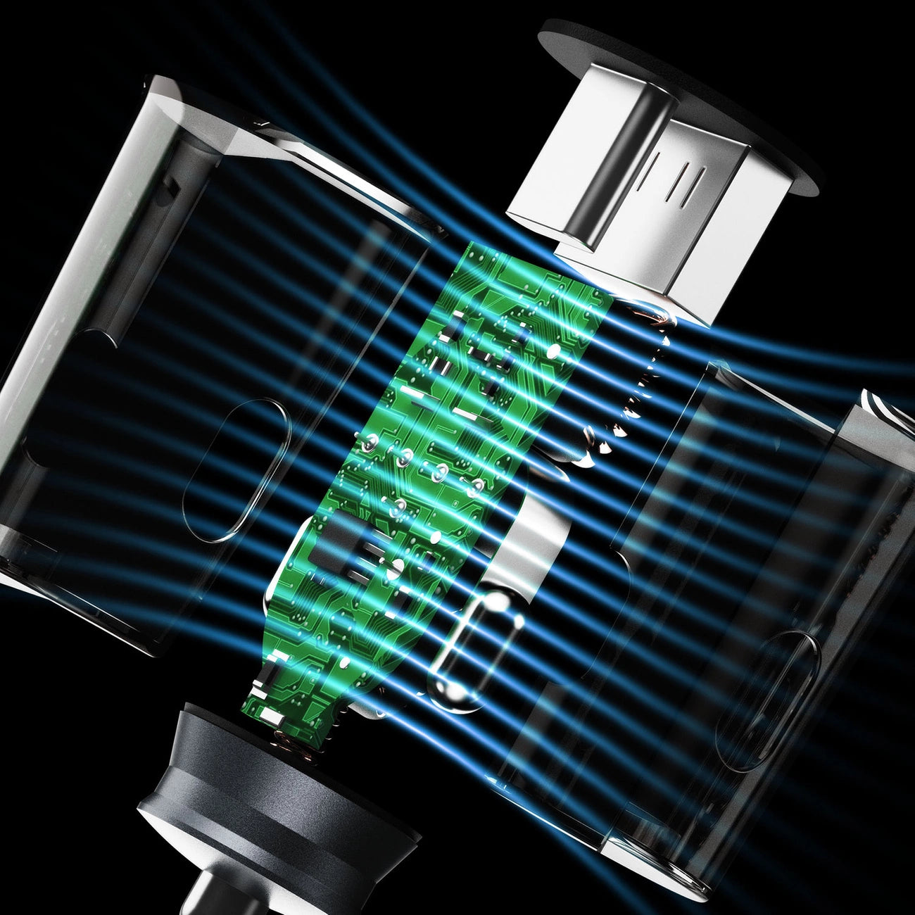 Dudao R4T 25W USB-A / USB-C Autoladegerät - Grau