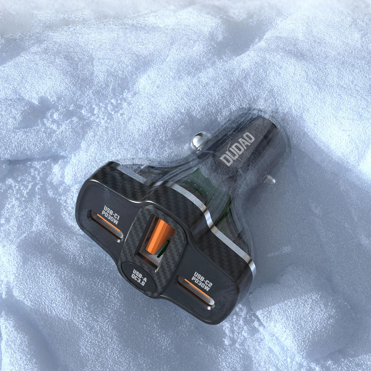 Dudao R78 78W USB-C PD / 2xUSB-A QC Autoladegerät - Schwarz