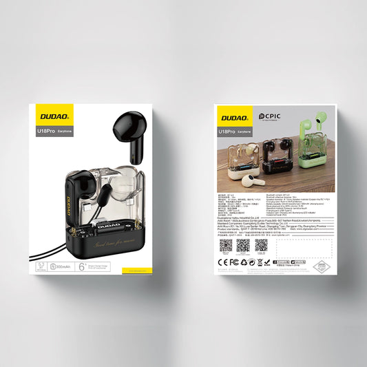 Dudao U18Pro Bluetooth 5.3 TWS kabellose Kopfhörer – Schwarz