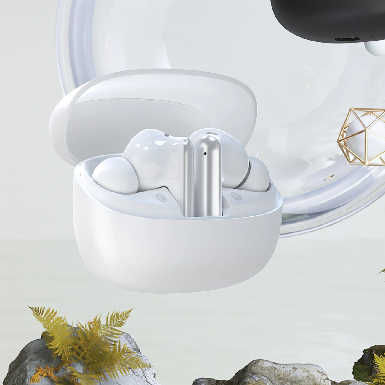 Dudao U21 TWS ANC ENC Bluetooth-Kopfhörer, kabellos, Weiß