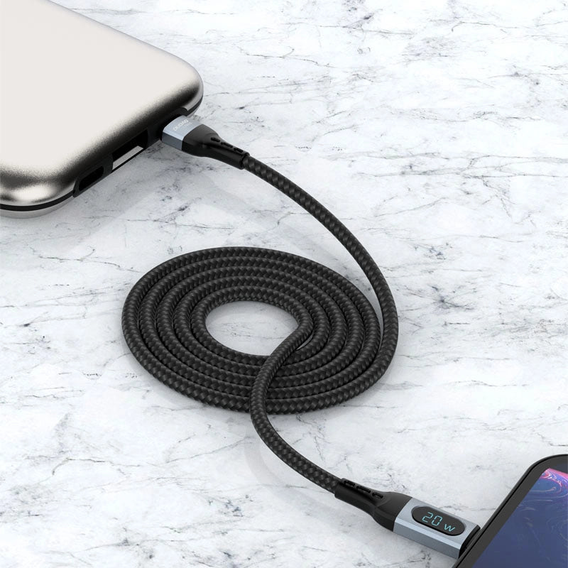 Dudao USB Type C - Lightning Kabel Schnellladung PD 20W 1m Schwarz (L7MaxL)
