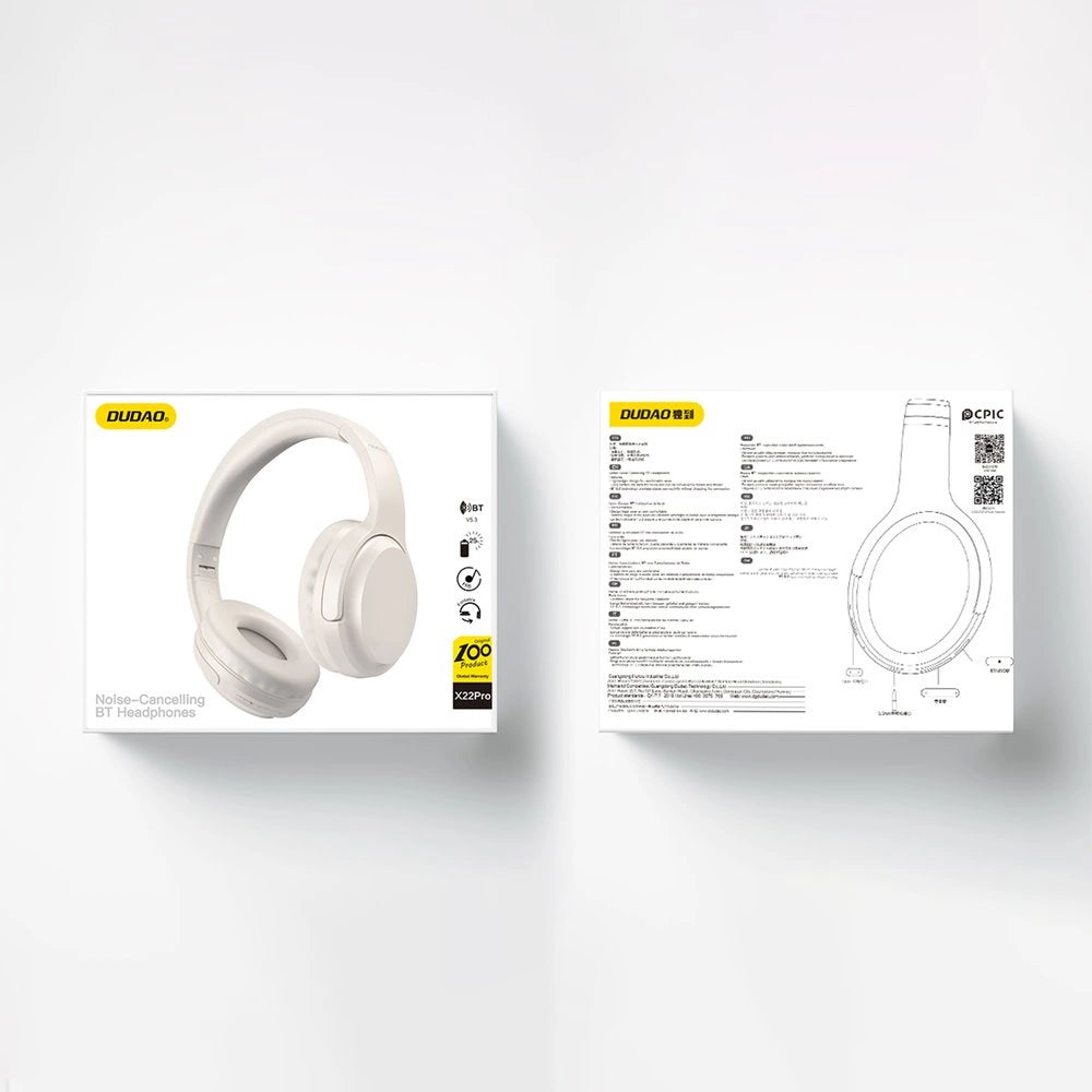Dudao X22Pro kabellose On-Ear-Bluetooth 5.3-Kopfhörer – Weiß