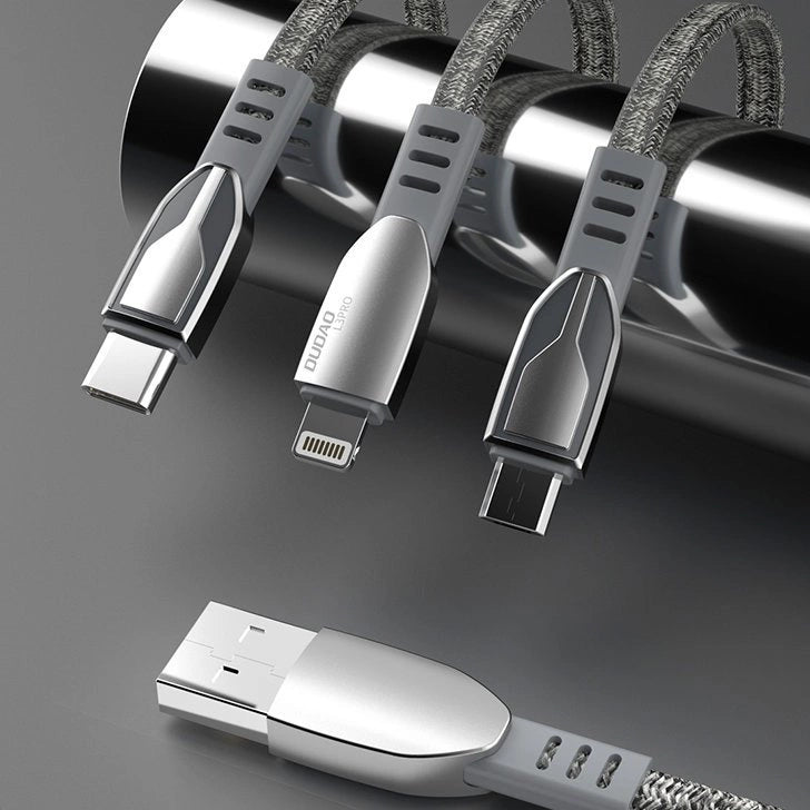Dudao geflochtenes USB-Kabel - Micro-USB 5 A 1 m grau (L3PROM grau)
